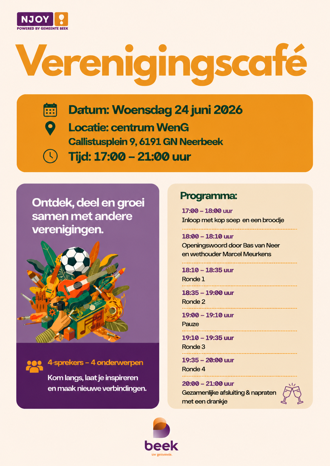 Uitnodiging Verenigingscafé 2026
